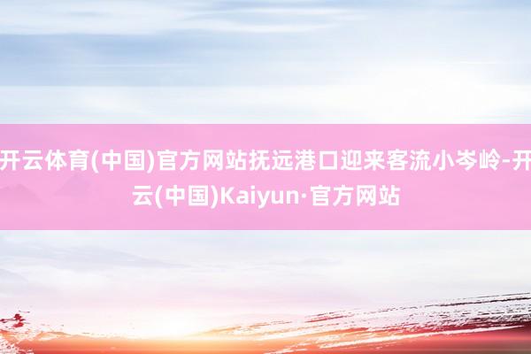 开云体育(中国)官方网站抚远港口迎来客流小岑岭-开云(中国)Kaiyun·官方网站