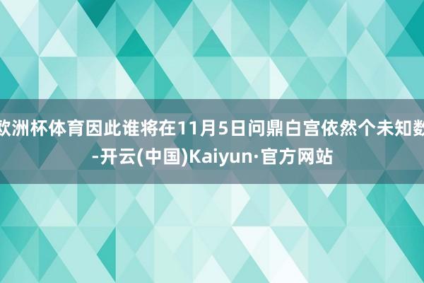 欧洲杯体育因此谁将在11月5日问鼎白宫依然个未知数-开云(中国)Kaiyun·官方网站